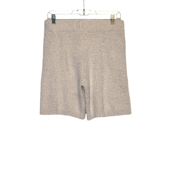 NIA Dove Gray Teddy Sweater High Waist Mid-Length Shorts Large - Picture 8 of 8
